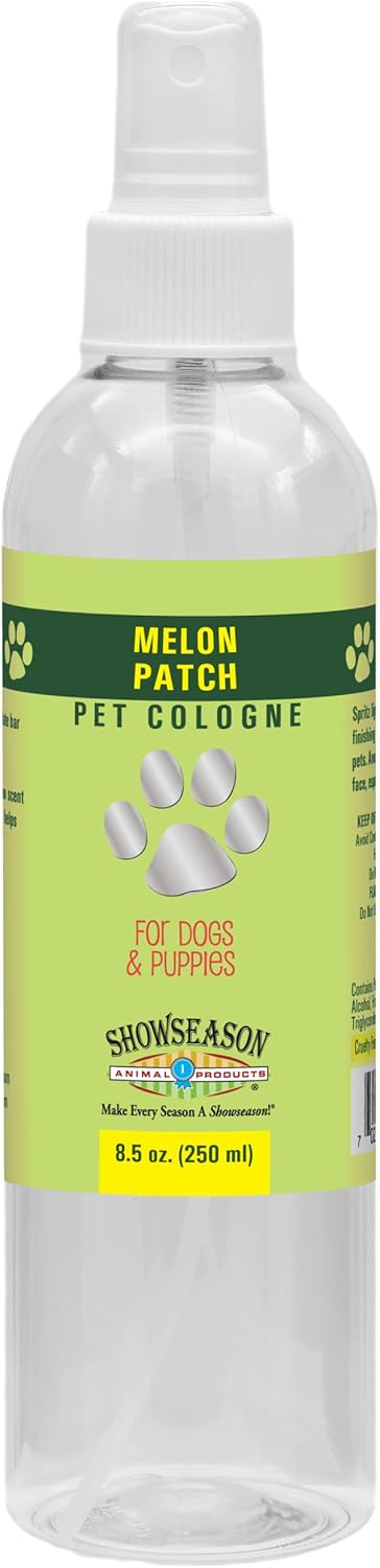 Showseason Dog Cologne Spray in use on a dog's coat