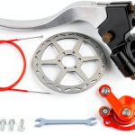 Mini Bike Brake Kit GOIMGN 7/8" Red Disc Set with Lever and Rotor-0