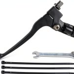FVRITO Left Hand Brake Lever for Mini Bikes Black Aluminum 175mm-0
