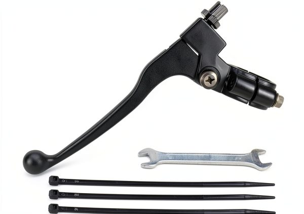 FVRITO Left Hand Brake Lever for Mini Bikes Black Aluminum 175mm-0