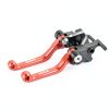 MZS Red Dirt Bike Lever Aluminum Adjustable Clutch Brake Lever for-3