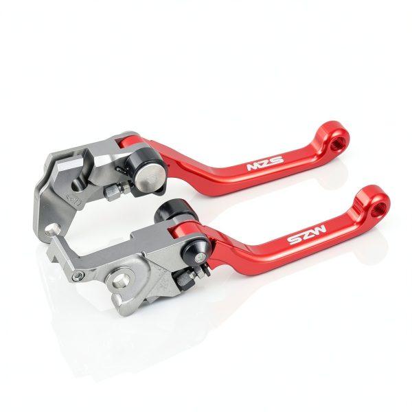 MZS Red Dirt Bike Lever Aluminum Adjustable Clutch Brake Lever for-4