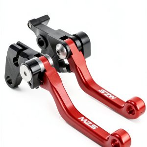 MZS Red Dirt Bike Lever Aluminum Adjustable Clutch Brake Lever for-0
