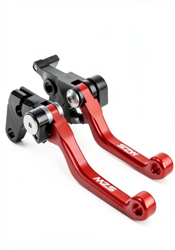 MZS Red Dirt Bike Lever Aluminum Adjustable Clutch Brake Lever for-0