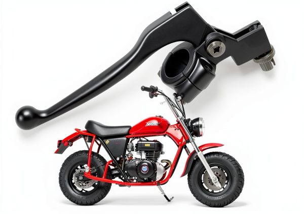 FVRITO Left Hand Brake Lever for Mini Bikes Black Aluminum 175mm-3