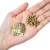 Lord of Battles Mushroom Head Rivets - Heavy Duty Solid Rivets Perfect for Wood, Metal, Leather & DIY Projects, Plate Armour or Helmets Repair (Solid Brass - Set of 50, 6mm (1/4 inches))-1