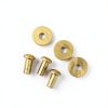 Lord of Battles Mushroom Head Rivets - Heavy Duty Solid Rivets Perfect for Wood, Metal, Leather & DIY Projects, Plate Armour or Helmets Repair (Solid Brass - Set of 50, 6mm (1/4 inches))-2