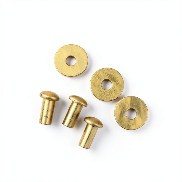 Lord of Battles Mushroom Head Rivets - Heavy Duty Solid Rivets Perfect for Wood, Metal, Leather & DIY Projects, Plate Armour or Helmets Repair (Solid Brass - Set of 50, 6mm (1/4 inches))-2