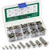 Keadic 190Pcs 304 Stainless Steel Brazier Head Solid Rivet Set-0