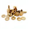 UPUPMOON Brass Rivets 12mm 50 Set with 3/4in Washers Leather Craft-5