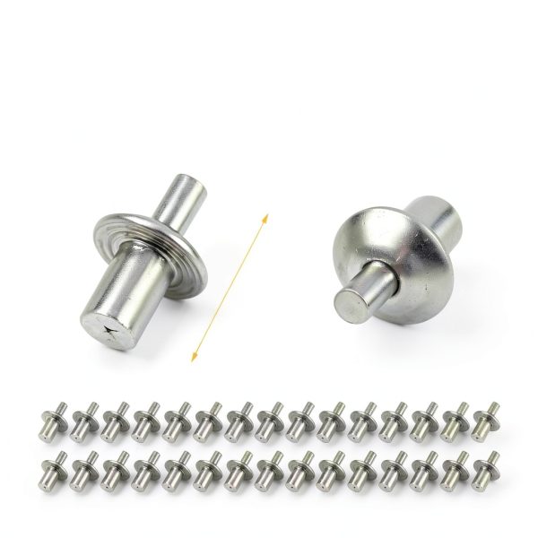 Hammer Drive Rivets 100pcs Aluminum Core Round Head Expansion Rivets-1