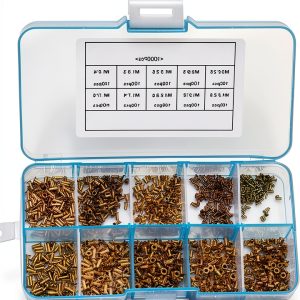1000PCS Rivets ljhnba M0.9 M1.3 M1.5 M1.7 Copper Hollow Kit for PCB-0