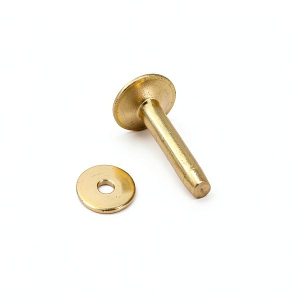 UPUPMOON Brass Rivets 12mm 50 Set with 3/4in Washers Leather Craft-3