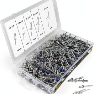 Aluminum Rivet Assortment Tradespro 500‑Piece Rivets with Storage Case-0
