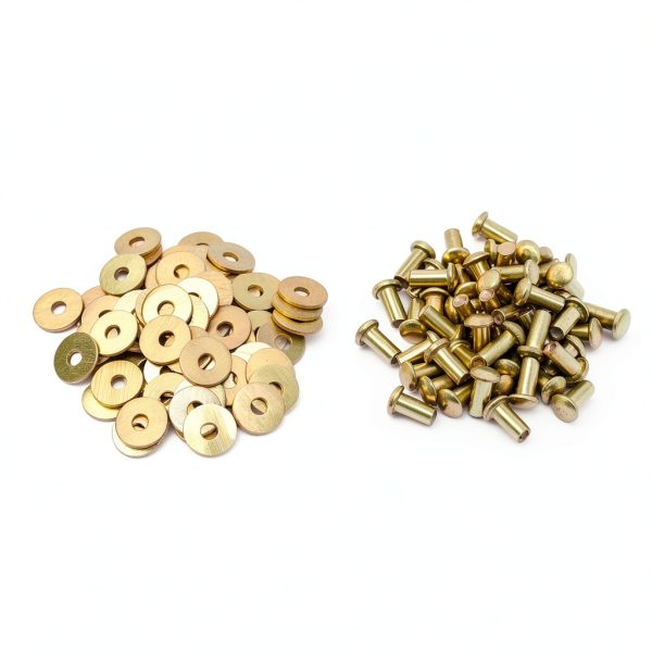 Lord of Battles Mushroom Head Rivets - Heavy Duty Solid Rivets Perfect for Wood, Metal, Leather & DIY Projects, Plate Armour or Helmets Repair (Solid Brass - Set of 50, 6mm (1/4 inches))-4