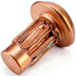Copper Solid Rivets uxcell 50pcs 1/8" x 15/64" Round Head Fasteners-0
