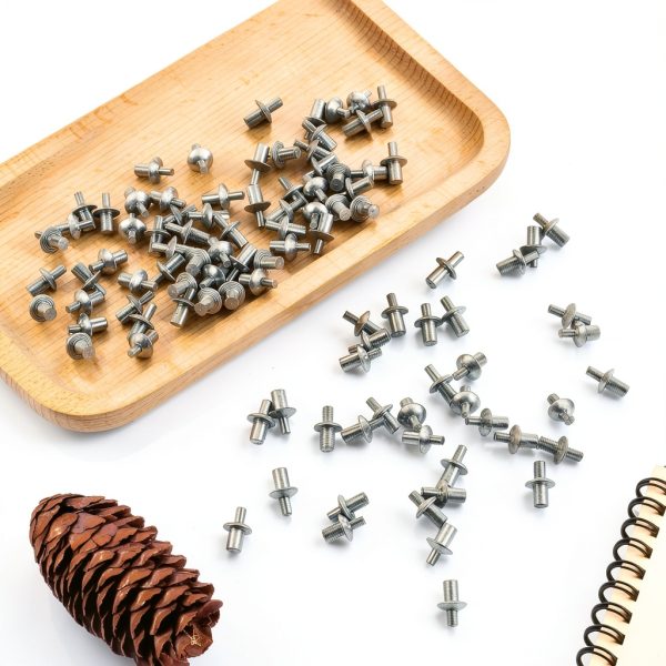 Hammer Drive Rivets 100pcs Aluminum Core Round Head Expansion Rivets-2