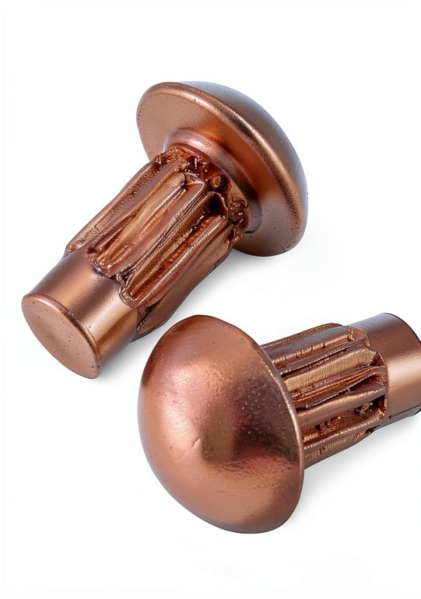 Copper Solid Rivets uxcell 50pcs 1/8" x 15/64" Round Head Fasteners-2