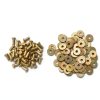 Lord of Battles Mushroom Head Rivets - Heavy Duty Solid Rivets Perfect for Wood, Metal, Leather & DIY Projects, Plate Armour or Helmets Repair (Solid Brass - Set of 50, 6mm (1/4 inches))-0