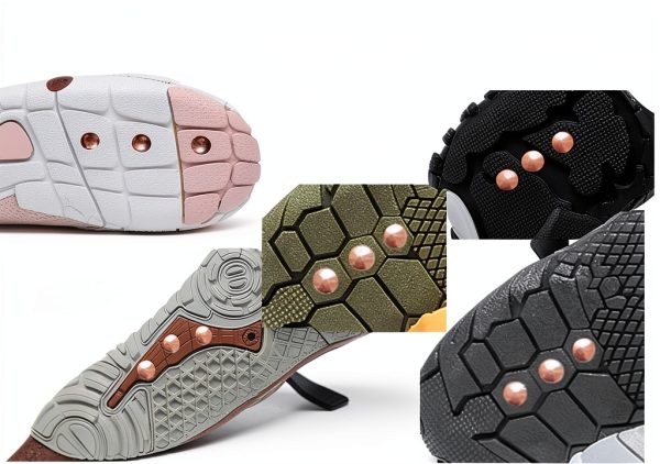 Copper Solid Rivets Co 6 pcs + Grounding Sock – White/Black Sizes-1