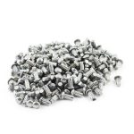 uxcell a15091700ux0629 200 Pcs 1/8" x 1/4" Aluminium Round Head Solid Rivets Knurled Shanks (Pack of 200)-0