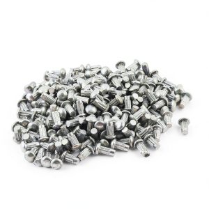 uxcell a15091700ux0629 200 Pcs 1/8" x 1/4" Aluminium Round Head Solid Rivets Knurled Shanks (Pack of 200)-0