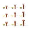 Swpeet 270-piece flat head copper solid rivet Set for Electrical DIY-1