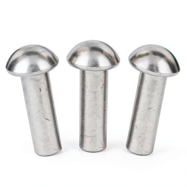 3/16" x 1" Solid Steel Round Head Rivet USA Fittings Annealed 50pcs-0