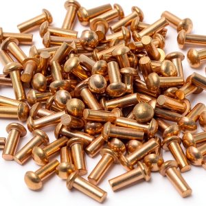 Biaungdo Copper Solid Rivets 1/8 inch Diameter 5/16 L Shank 100pcs-0