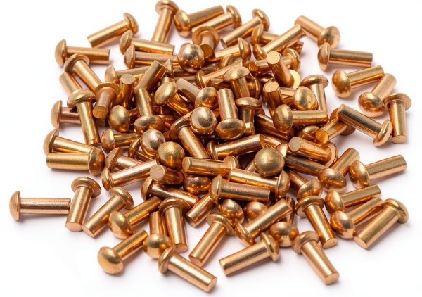 Biaungdo Copper Solid Rivets 1/8 inch Diameter 5/16 L Shank 100pcs-0
