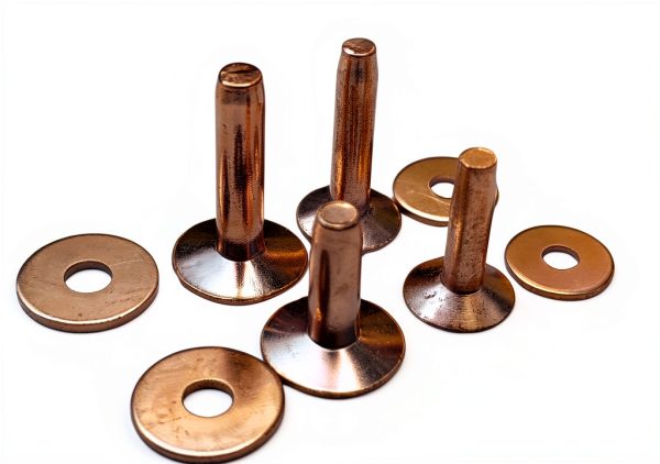 Copper Rivets and Burrs Size 9 and Size 12 Copper Rivet Fastener Install Setting Tool Hole Punch Tool Assorted Kit-2