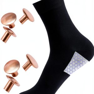 Copper Solid Rivets Co 6 pcs + Grounding Sock – White/Black Sizes-0