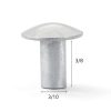 3/16" x 3/8" Brazier Head Solid Aluminum Rivets – 100 Pack by Baudelun-1