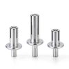 Hilitchi 130Pcs M5 x 7mm 9mm 11mm Aluminum Core Rivets with Semi Round Head, Hammer Drive Rivets Knock Type Aluminum Rivets Semi Round Head Expansion Aluminum Rivets for Households Mechanical Devices-1