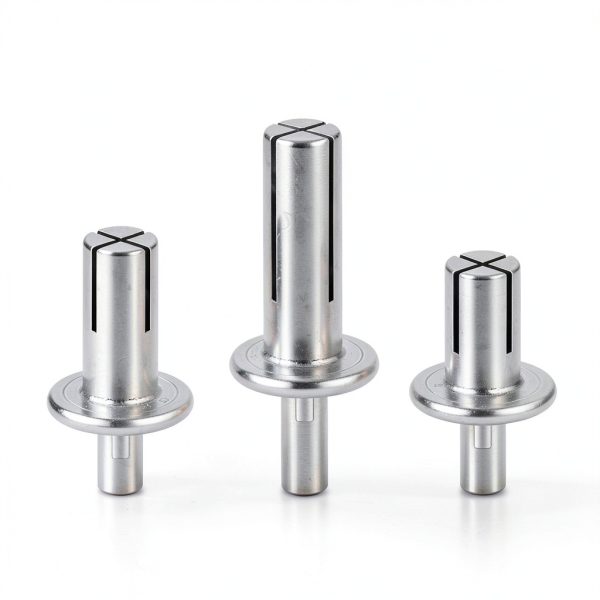 Hilitchi 130Pcs M5 x 7mm 9mm 11mm Aluminum Core Rivets with Semi Round Head, Hammer Drive Rivets Knock Type Aluminum Rivets Semi Round Head Expansion Aluminum Rivets for Households Mechanical Devices-1