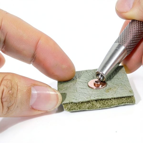 Copper Rivets and Burrs Size 9 and Size 12 Copper Rivet Fastener Install Setting Tool Hole Punch Tool Assorted Kit-4