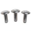 Metal Magery 3/16" x 3/8" Aluminum Brazier Head Rivets Pack of 100-0