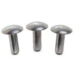 Metal Magery 3/16" x 3/8" Aluminum Brazier Head Rivets Pack of 100-0