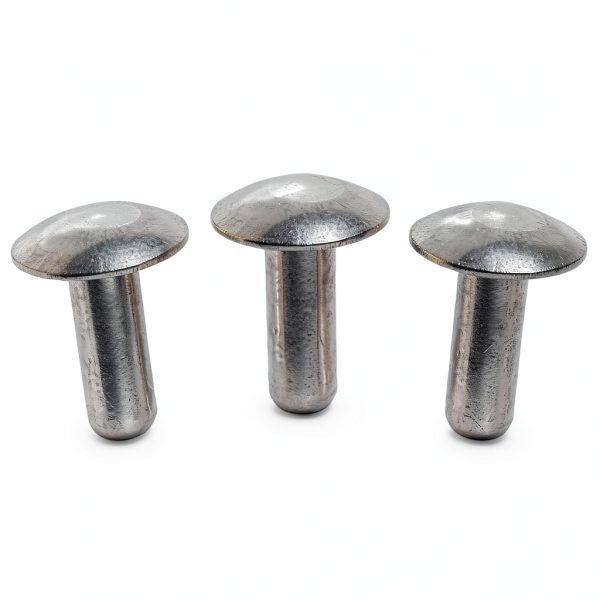 Metal Magery 3/16" x 3/8" Aluminum Brazier Head Rivets Pack of 100-0