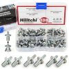 Hilitchi 130Pcs M5 x 7mm 9mm 11mm Aluminum Core Rivets with Semi Round Head, Hammer Drive Rivets Knock Type Aluminum Rivets Semi Round Head Expansion Aluminum Rivets for Households Mechanical Devices-0