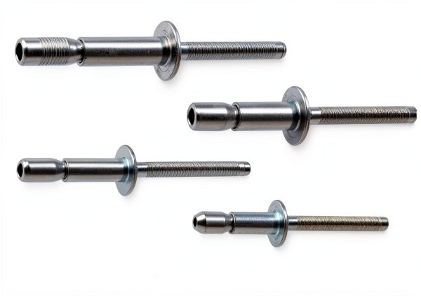 eMagTech 40PCS Internal Lock Dome Head Structural Rivets Grip Range of 1.5mm-16.0mm Rivet Fastener Bolt for Aviation Automobiles Construction Silver-1