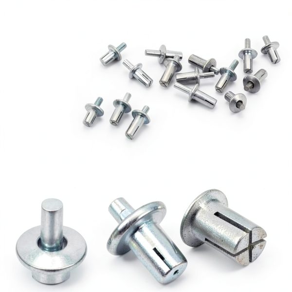 Hilitchi 130Pcs M5 x 7mm 9mm 11mm Aluminum Core Rivets with Semi Round Head, Hammer Drive Rivets Knock Type Aluminum Rivets Semi Round Head Expansion Aluminum Rivets for Households Mechanical Devices-3