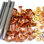 Copper Rivets and Burrs Size 9 and Size 12 Copper Rivet Fastener Install Setting Tool Hole Punch Tool Assorted Kit-0